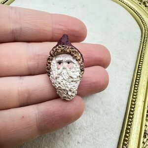 Linda Lindquist Santa Brooch St Nicholas Pin Christmas Jewelry